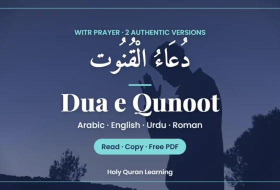 Dua e Qunoot with a man praying witr at dusk