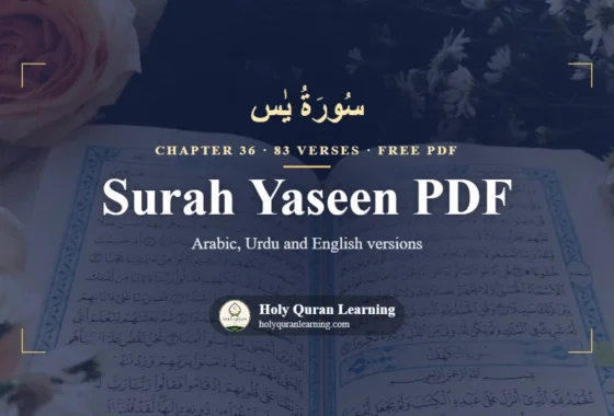Surah Yaseen PDF download in Arabic, Urdu and English, open Quran