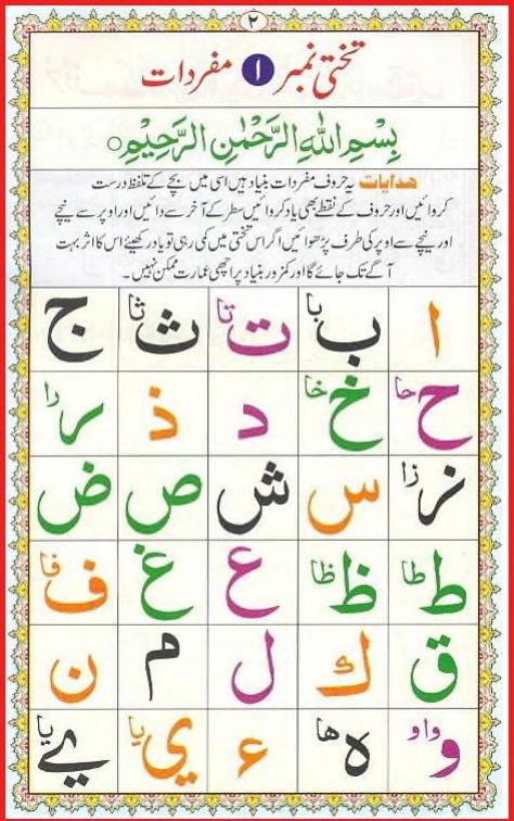 Noorani Qaida Page 1